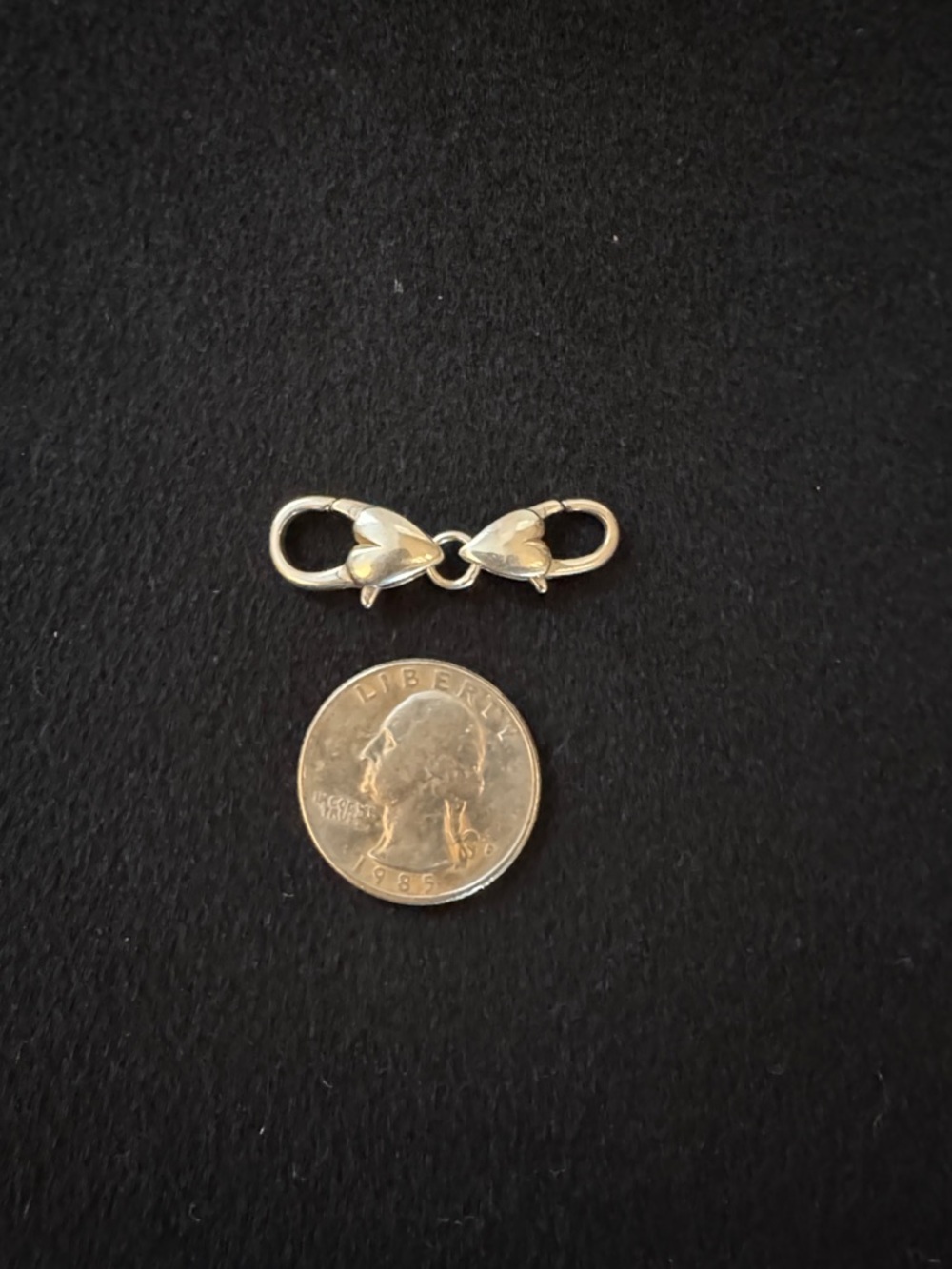 🌺Brighton Silver Tone Double Lobster Heart Claw Connector Extender - Picture 2 of 9